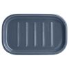 Basic Ceramic Soap Dish Washed Indigo Navy Blue