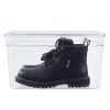 Clear Glossy Plastic Extra Tall Shoe Box with Lid, Adult Size,One Pair of Size, One Tier